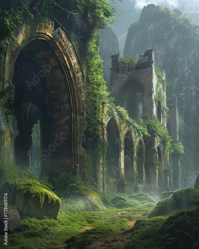 Ancient ruins where the air itself holds magic