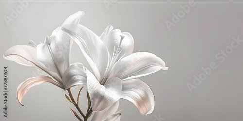 Delicate Lily Petals Dance in a Serene Play of Light and Shadow Showcasing Nature s Elegant Beauty