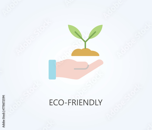 Eco-friendly flat icon. © Samber TheLabs