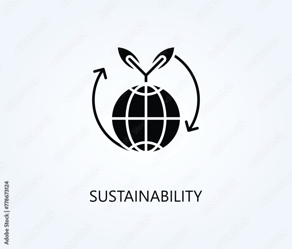 Sustainability solid icon.