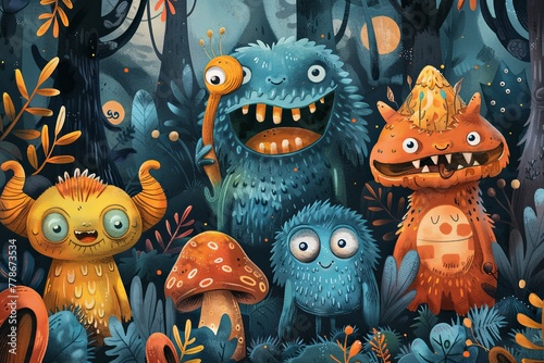 an array of whimsical forest creatures, bringing a fantastical twist to children s book illustrations