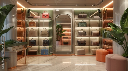 a woman walk in closet with clothes and accessories beautifully placed.