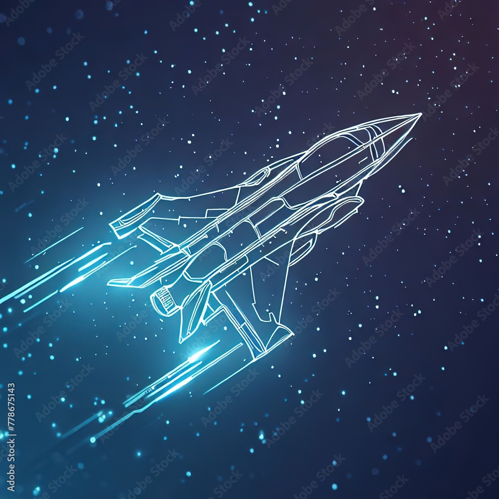 Airplane in flight with dark background.with Generative AI technology Airplane in flight with dark background.with Generative AI technology