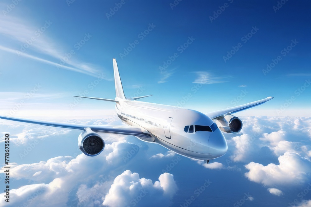 Obraz premium taking off from modern city in the airport