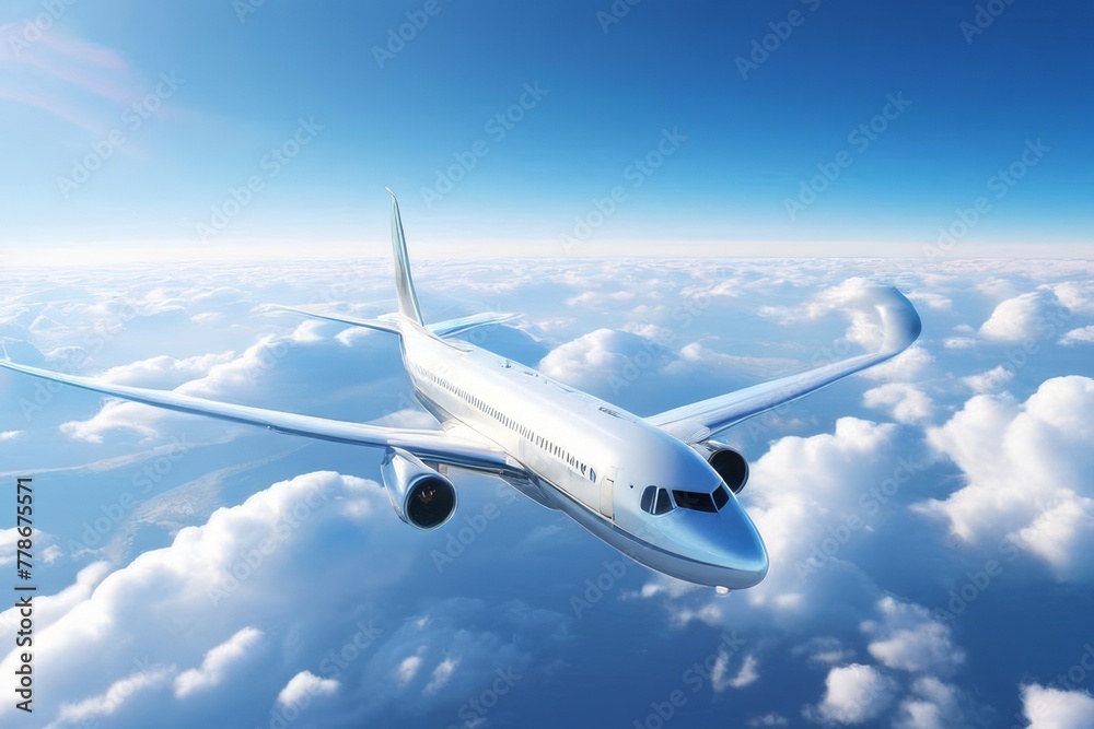 Obraz premium taking off from modern city in the airport