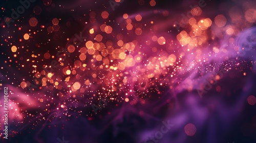 Dark red violet and glow particle abstract background
