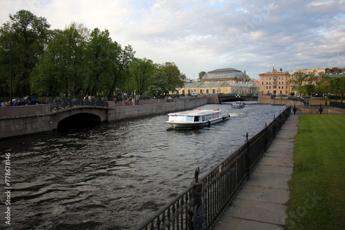 12 05 2023 St. Petersburg Russia. St. Petersburg is located in the north-west of the country on the coast of the Gulf of Finland at the mouth of the Neva River. photo