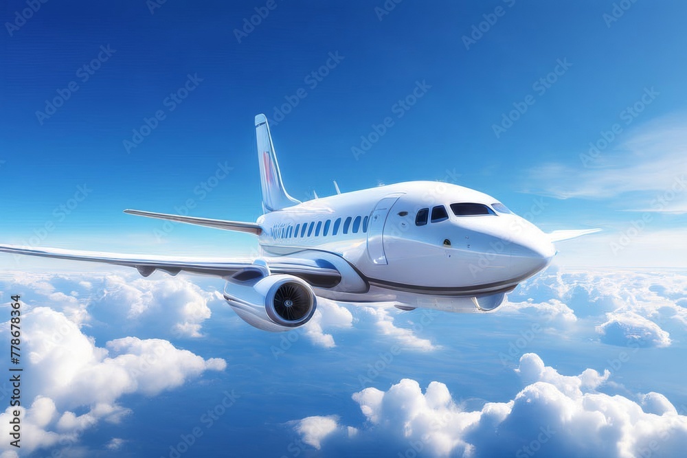 Fototapeta premium taking off from modern city in the airport