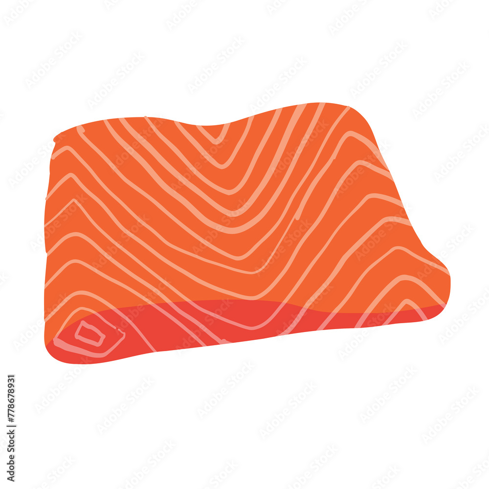 Tuna meat vector illustration, isolated on white background Tuna meat vector illustration, isolated on white background