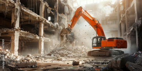 building demolition, noise of demolition machines, debris, recycling of materials and control of dust and debris.