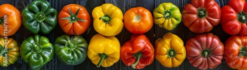 Heirloom tomatoes and bell peppers