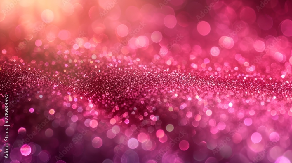 a close up of a pink and purple background with lots of small circles of glitter on the top of it.