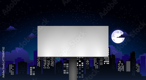 billboard in the city in night © เอกชัย โททับไทย