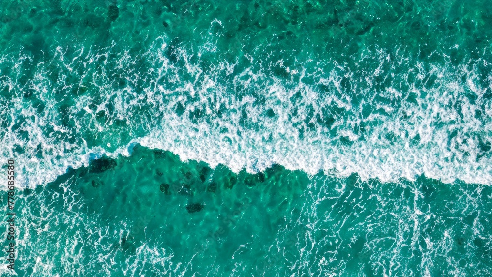 background with water, top view of sea waves