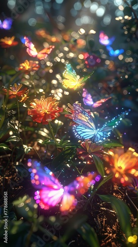 Glowing Flowers in Wilderness Ecosystems
