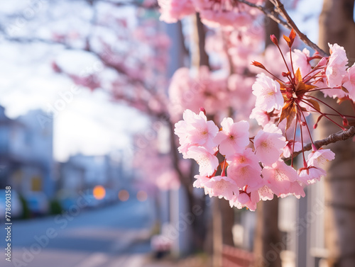 pink cherry blossom in spring