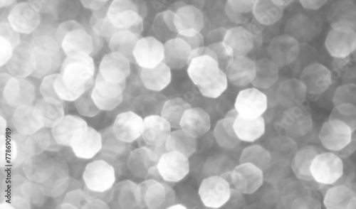 Bokeh Grey Background Light Glow Blur White Gray Dark Black Abstract Texture Silver Beauty Circle Glow Glitter Shine Bright Effect Overlay Glamour Backdrop Wallpaper Template Winter Season Decoration.