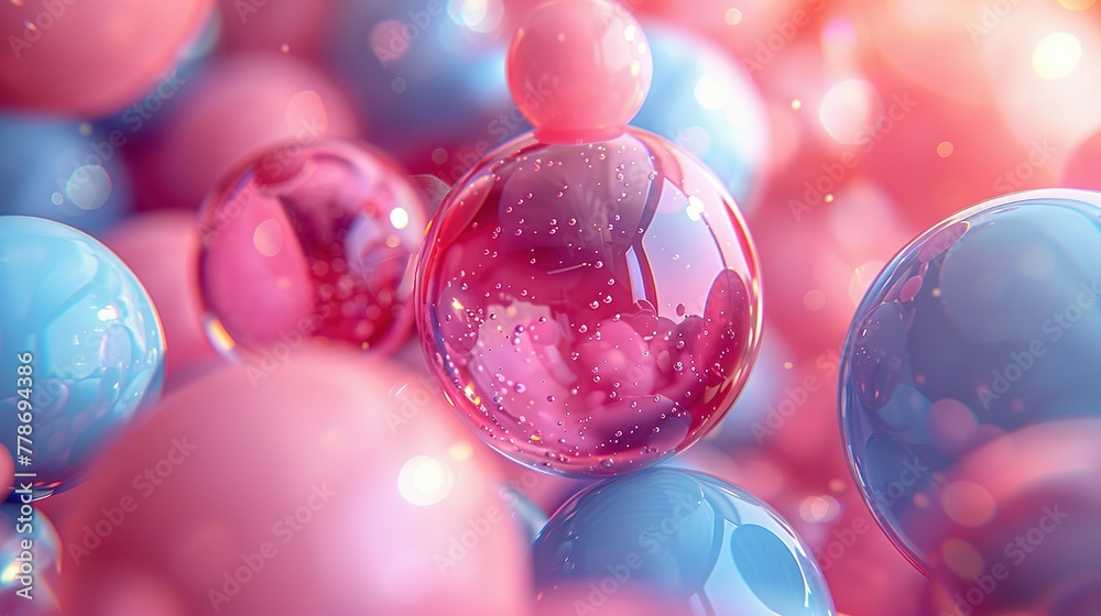 Colorful balls abstract wallpaper and background. Pattern design for trendy poster, flyer, banner, card, cover, brochure. Plastic bubbles, gum, pastel pink spheres. 3d render Colorful balls abstract wallpaper and background. Pattern design for trendy poster, flyer, banner, card, cover, brochure. Plastic bubbles, gum, pastel pink spheres. 3d render