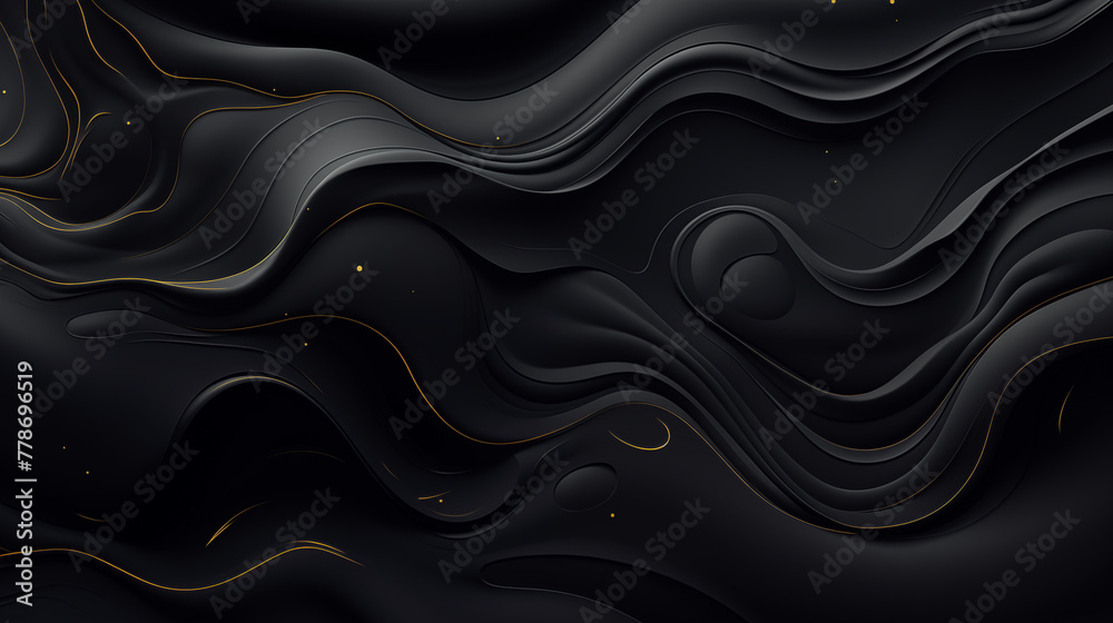Dark abstract background. Flow of black paint with bubbles and lumps. Black liquid, abstract 3D background. AI generative Dark abstract background. Flow of black paint with bubbles and lumps. Black liquid, abstract 3D background. AI generative