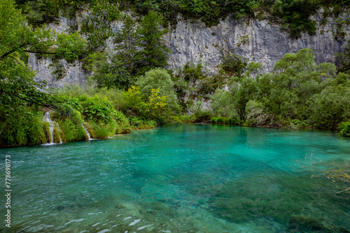 Beautiful landscape in the Plitvice Lakes National Park in Croatia