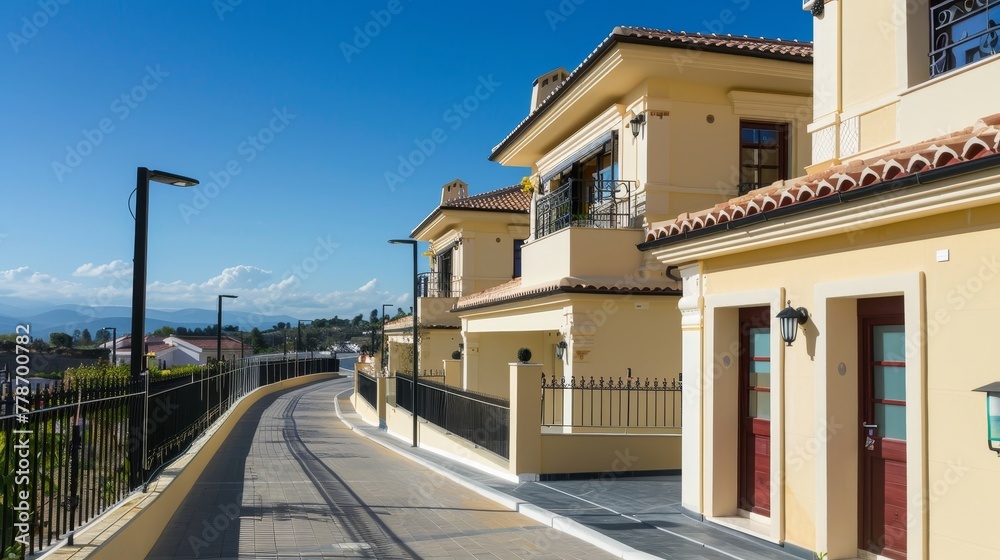 New built houses in a residential complex New built houses in a residential complex
