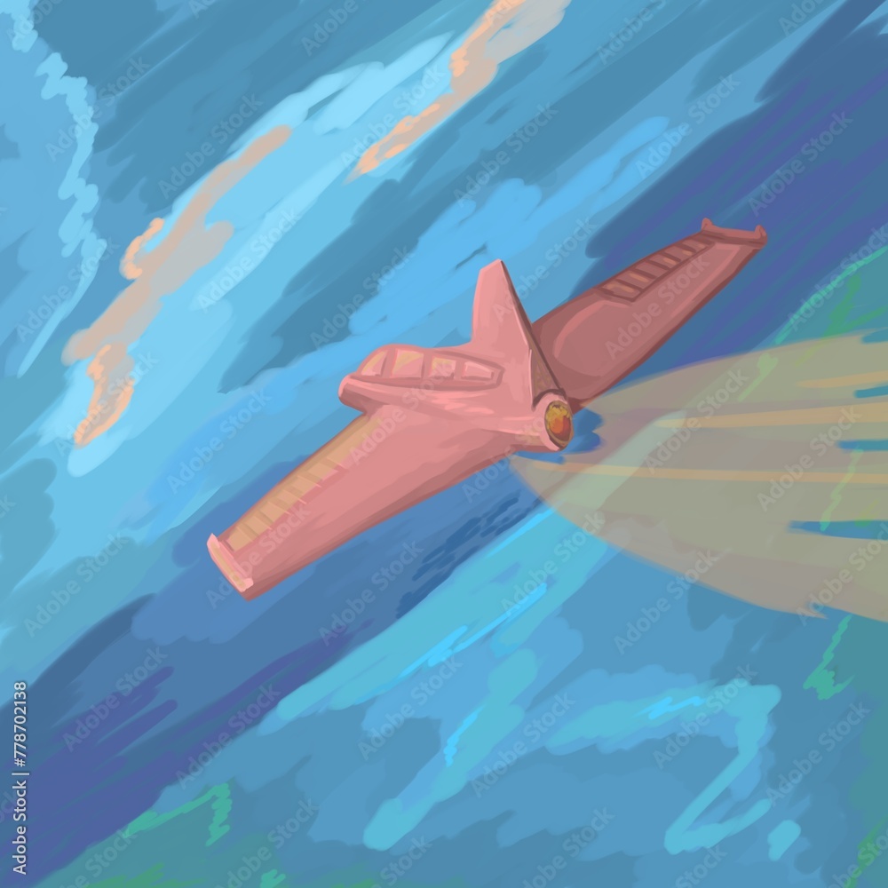 Fototapeta premium airplane in the sky