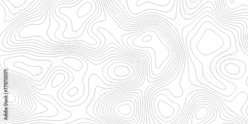 Topography line map. Vector seamless background subtle line pattern. Abstract Luxury black line art. White background with topographic wavy pattern design. Vector contour topographic map.