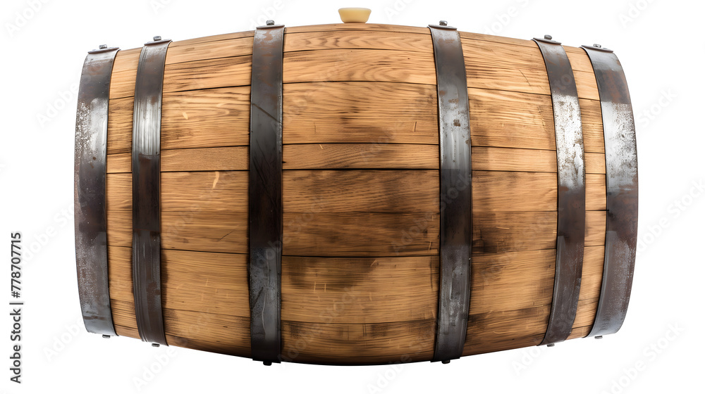 Old wooden barrel isolated on transparent background. Old wooden barrel isolated on transparent background.