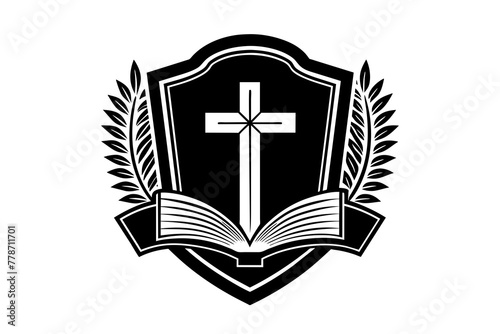 religious-community--set-of-emblem-with-holy-bible vector illustration  photo