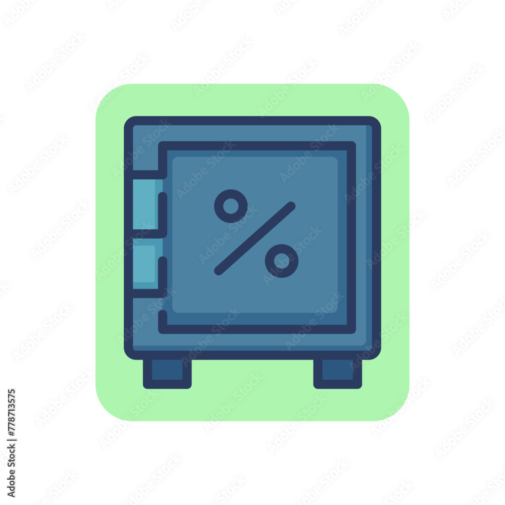 Safe-deposit box thin line icon. Safety, protection, money. Bank deposit and security concept. Vector illustration, symbol element for web design and apps Safe-deposit box thin line icon. Safety, protection, money. Bank deposit and security concept. Vector illustration, symbol element for web design and apps