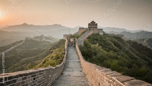the great wall of china badaling section of the great wall located in beijing china photo