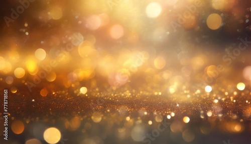 a sparkling black and gold bokeh overlay creates a magical and dreamy effect with glittering light particles and a vibrant glow background textured banner © Lucia