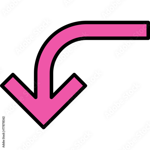 Turn Down Icon