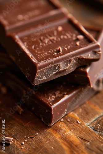 close-up of chocolate on a gray background