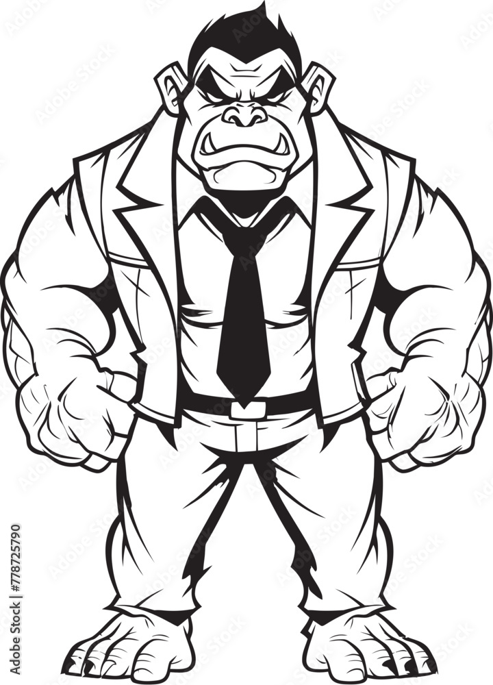 Dapper Orc Dynasty Formal Suit Icon Executive Orc Elegance Orc in Professional Attire Emblem Dapper Orc Dynasty Formal Suit Icon Executive Orc Elegance Orc in Professional Attire Emblem