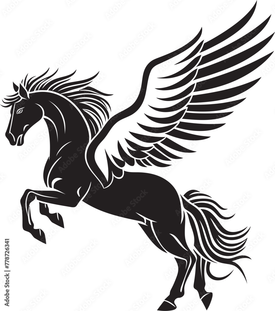 Celestial Canter Pegasus Emblem Design Ethereal Equine Elegance Pegasus Logo Icon Celestial Canter Pegasus Emblem Design Ethereal Equine Elegance Pegasus Logo Icon