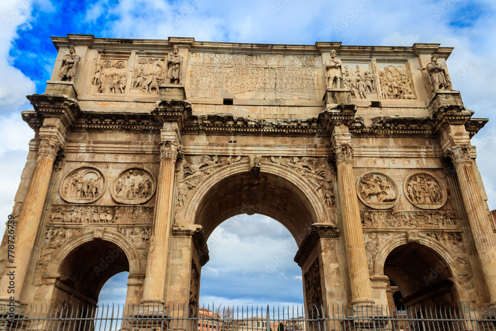Arch of Constantine, famous landmark of Rome, Italy Arch of Constantine, famous landmark of Rome, Italy