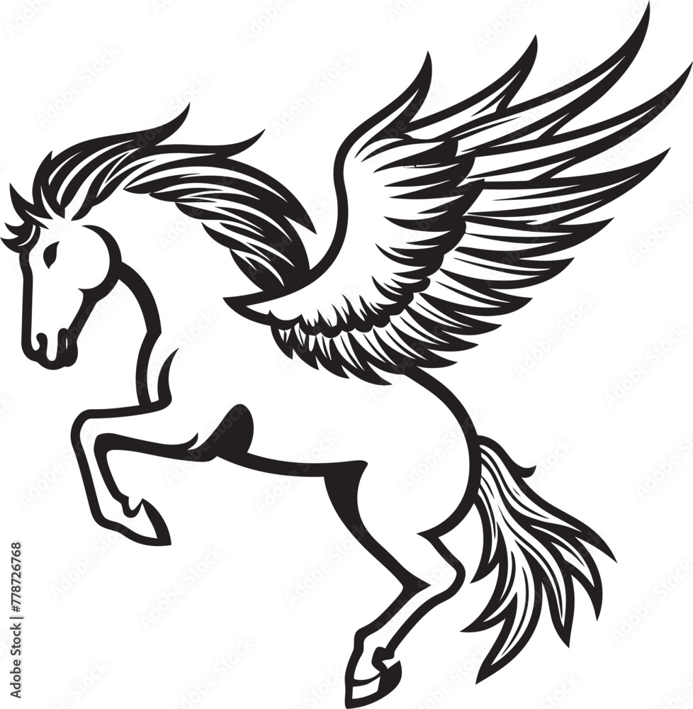 Wings of Majesty Pegasus Logo Vector Emblem Skyborne Serenity Pegasus Horse Icon Design Wings of Majesty Pegasus Logo Vector Emblem Skyborne Serenity Pegasus Horse Icon Design