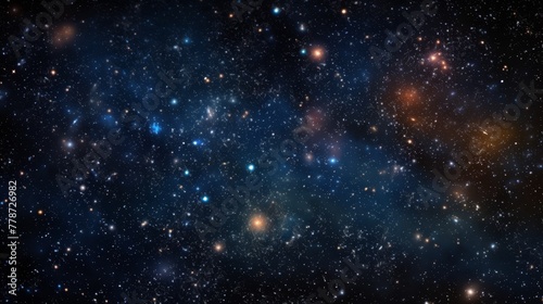 a vast expanse of space filled with numerous stars of varying sizes and colors photo