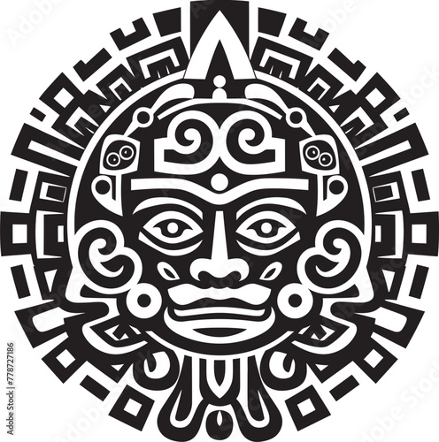 Toltec Heritage Symbol Pre Hispanic Vector Logo Icon Taino Legacy Mark Pre Hispanic Icon Design Emblem