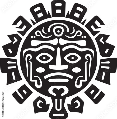 Paracas Legacy Insignia Pre Hispanic Vector Emblem Huari Civilization Mark Pre Hispanic Icon Logo Design photo