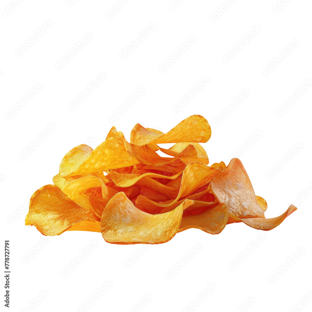 A Pile of Chips on a transparent background A Pile of Chips on a transparent background