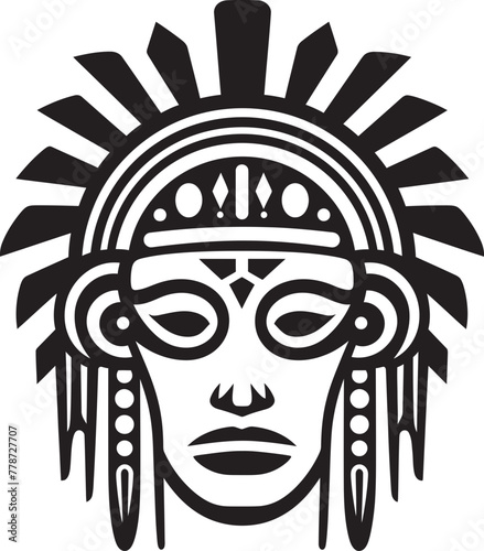 Taino Legacy Crest Pre Hispanic Logo Design Caral Civilization Insignia Pre Hispanic Icon Vector