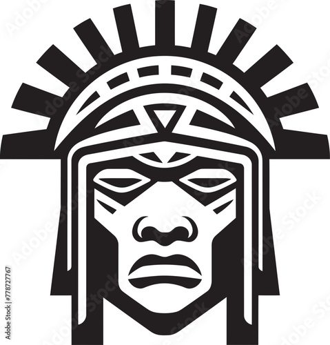 Moche Legacy Symbol Pre Hispanic Logo Design Zapotec Heritage Insignia Pre Hispanic Icon Vector