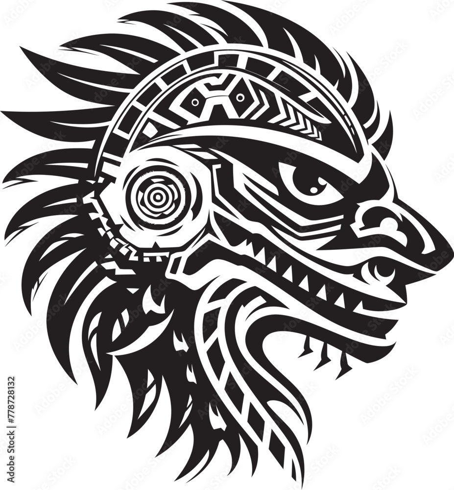 Ancient Divinity Depiction Quetzalcoatl Emblem Design Mythical Feathered Being Quetzalcoatl Symbol Logo Ancient Divinity Depiction Quetzalcoatl Emblem Design Mythical Feathered Being Quetzalcoatl Symbol Logo