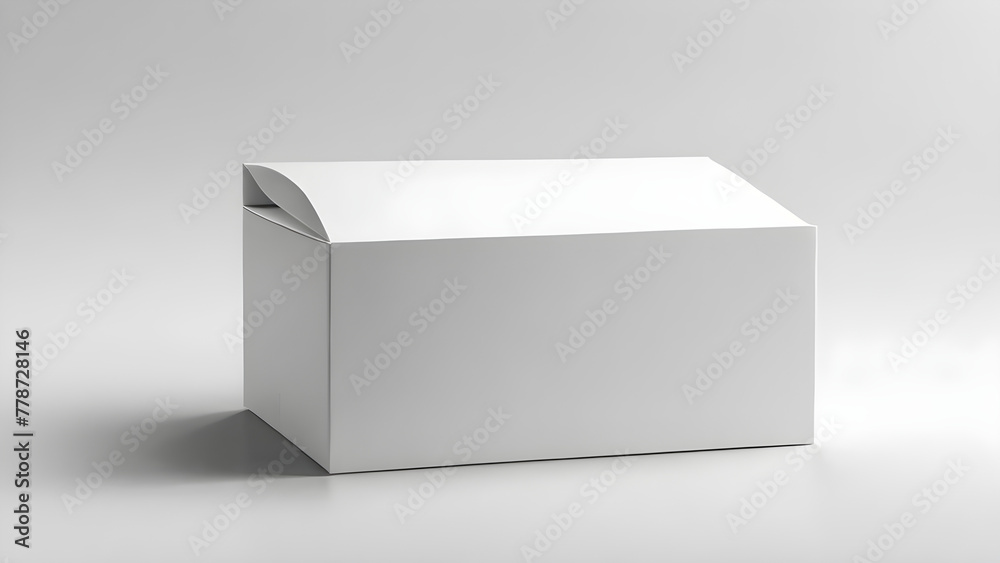 Naklejka premium empty product packaging box empty box mockup no text isolated on white background