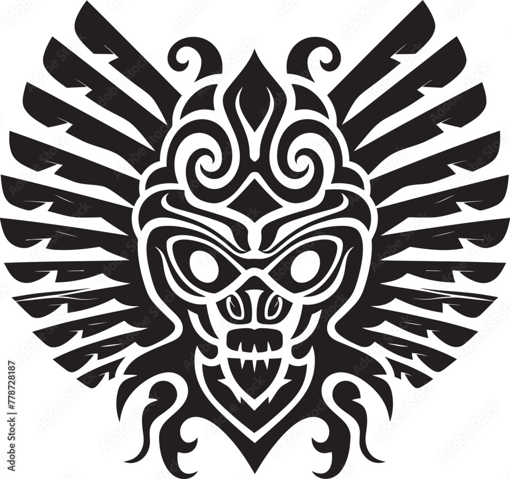 Ancient God Symbol Quetzalcoatl Logo Design Icon Aztec Deity Mark Quetzalcoatl Symbol Vector Logo