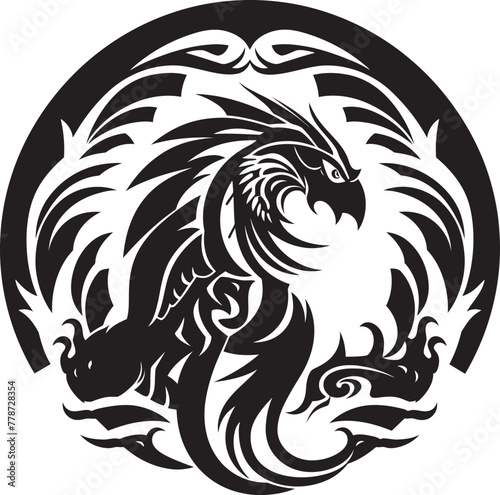 Wallpaper Mural Mythical Feathered Being Quetzalcoatl Vector Emblem Ethereal Serpent Emblem Quetzalcoatl Iconic Symbol Torontodigital.ca