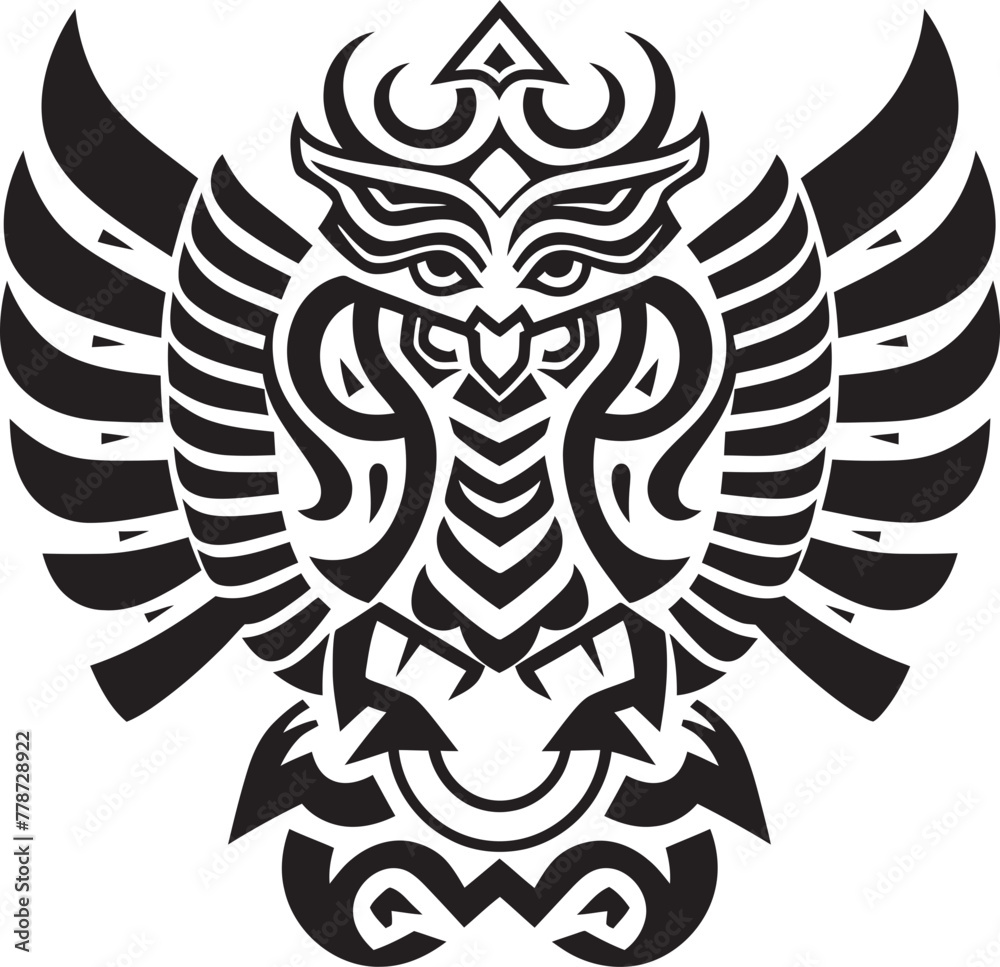 Ancient God Icon Quetzalcoatl Logo Design Icon Mesoamerican Mythology Mark Quetzalcoatl Symbol Vector Emblem