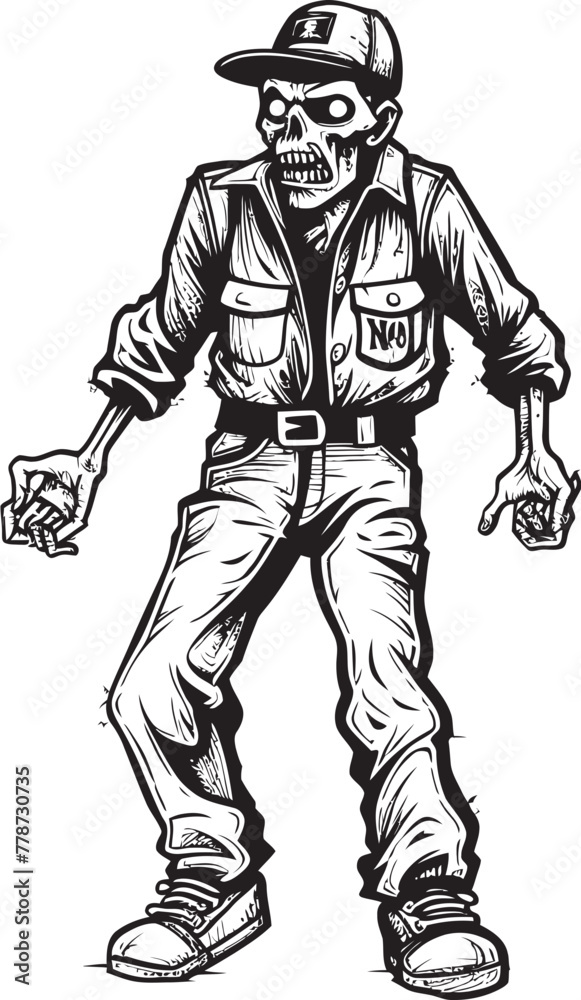 Cargo Chaos Vector Logo with Dread Threads Zombie Tattered Terror Scary Zombie Emblem Design with Cargo Chaos Cargo Chaos Vector Logo with Dread Threads Zombie Tattered Terror Scary Zombie Emblem Design with Cargo Chaos